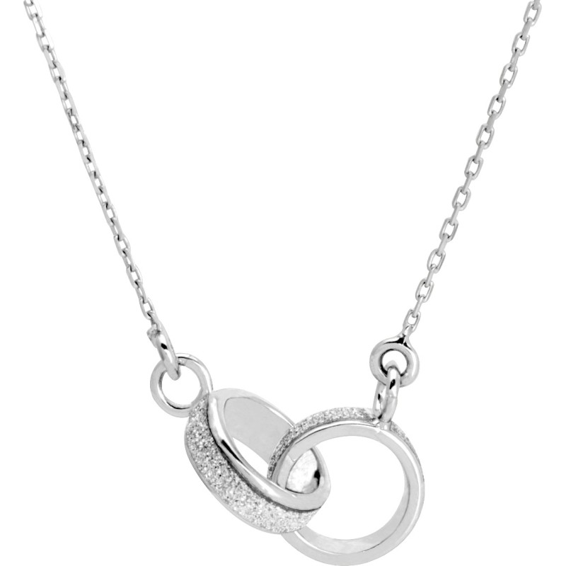 Collier Carador en or blanc 375/000 et glitter