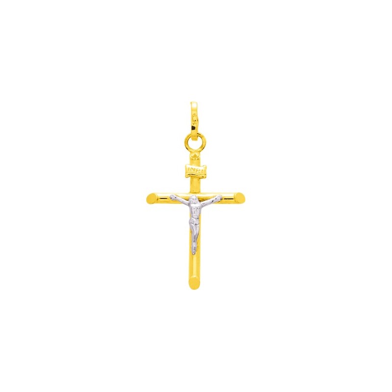 Pendentif Christ en Or 375/000 bicolore