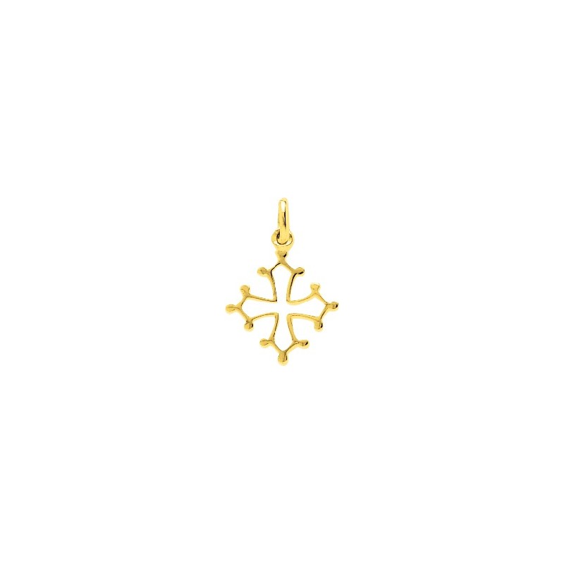 Pendentif Croix Occitane Carador  en Or jaune 375/000