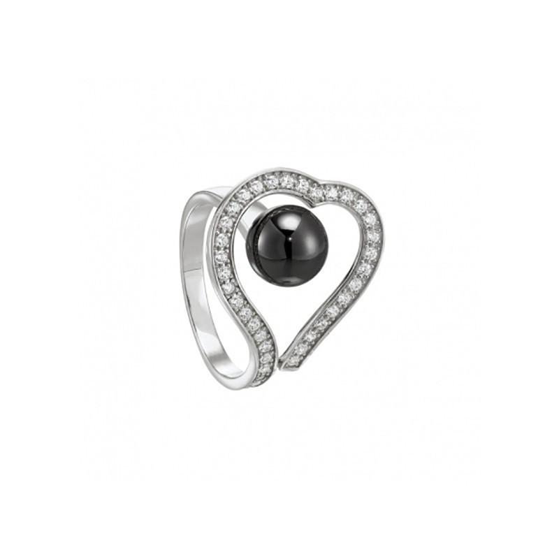 Bague Femme Jourdan en Argent 925/000 avec Hématite et Oxydes de zirconium