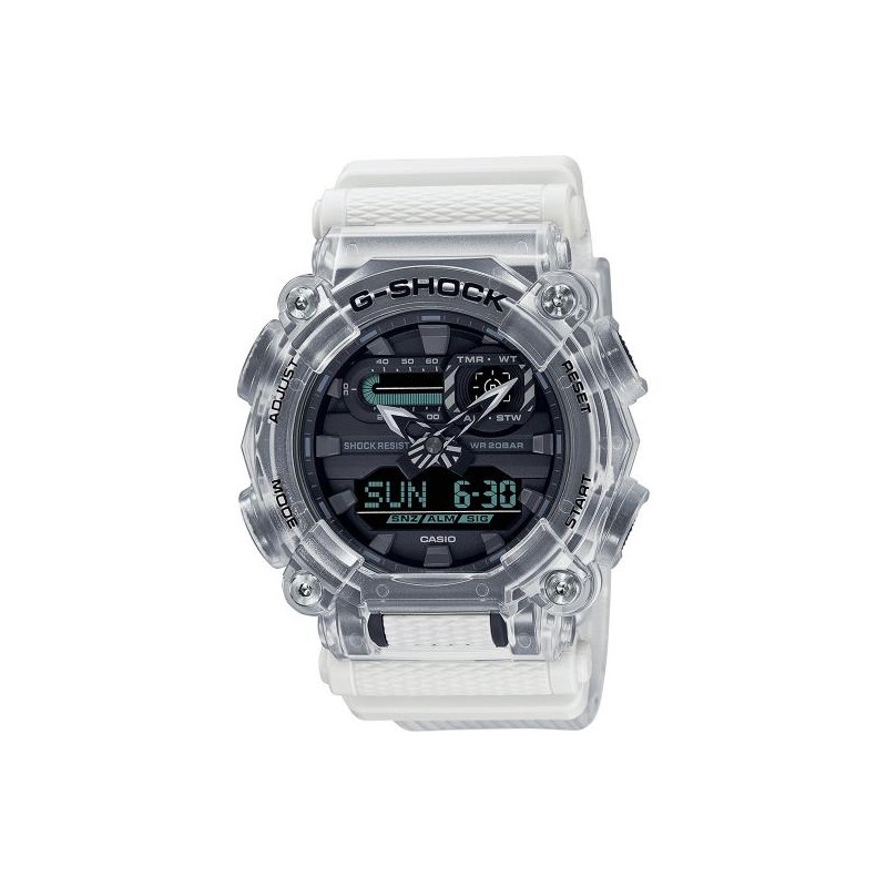 Montre Homme Casio G-Shock en résine transparent Boitier rond