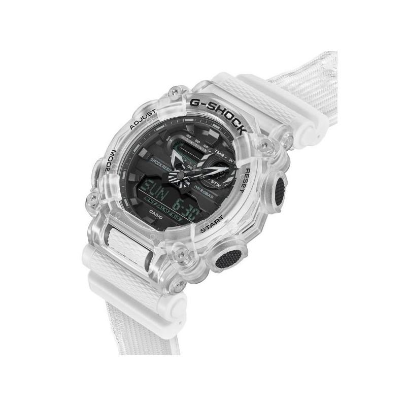 Montre Homme Casio G-Shock en résine transparent Boitier rond