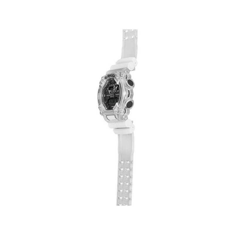 Montre Homme Casio G-Shock en résine transparent Boitier rond