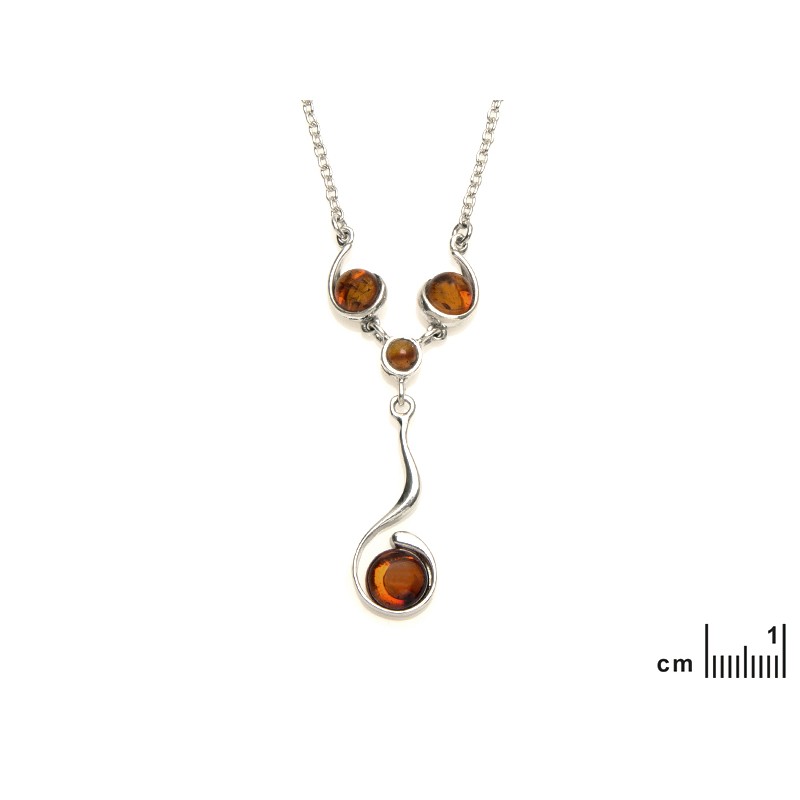Collier Carador argent 925/000 ambre