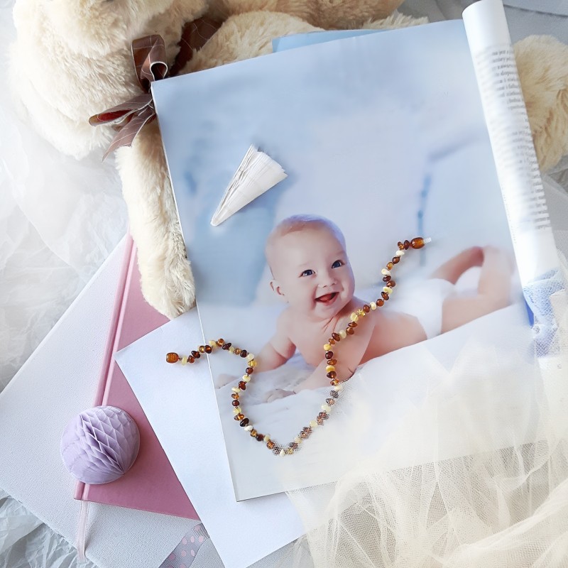 Collier Carador argent 925/000ème bébé ambre