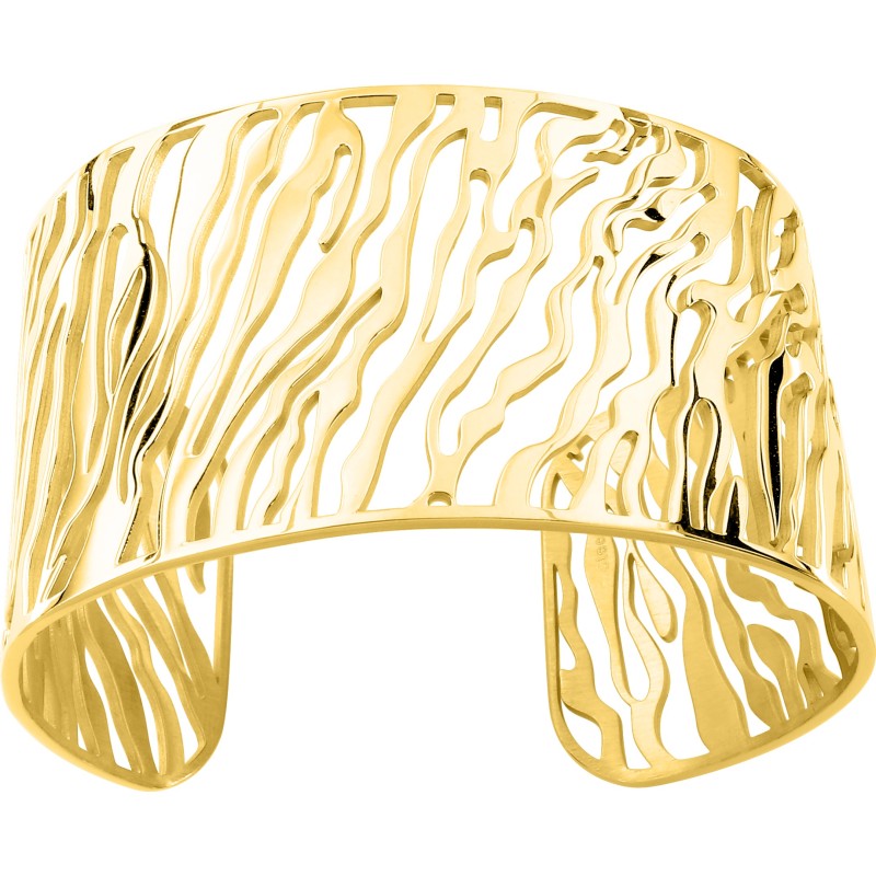Bracelet Manchette Amporelle  36mm en acier doré