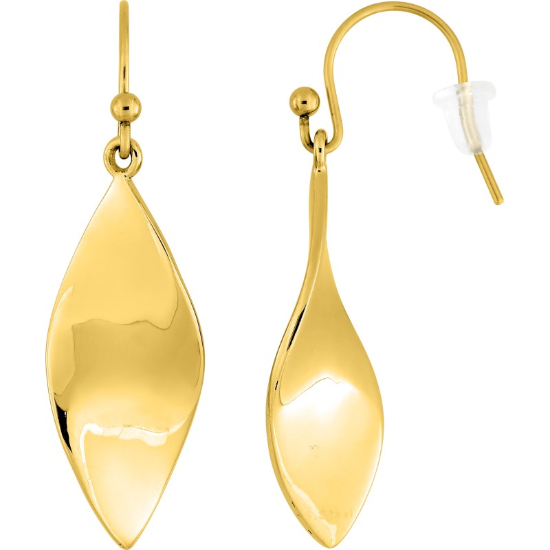 Boucles d'oreilles Amporelle Crochets 34mm en acier doré