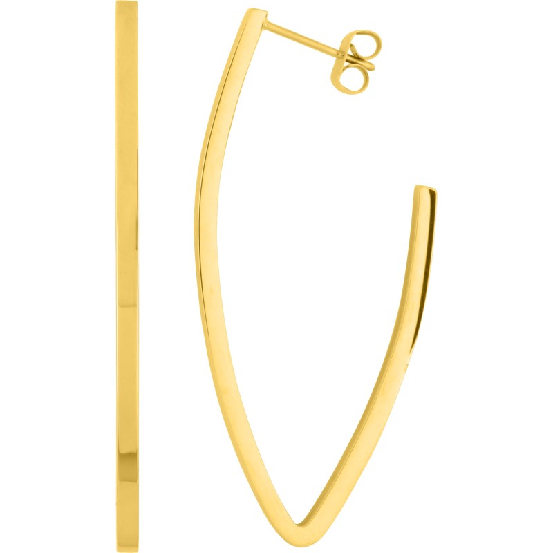 Boucles d'oreilles Amporelle Pendantes en acier doré