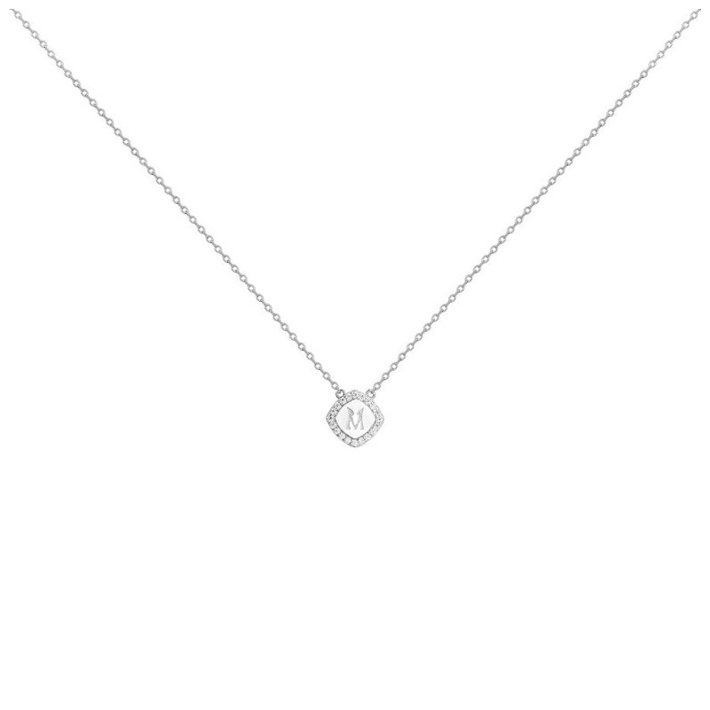 Collier Victoria Magdalena Argent 925/000 et Oxydes de zirconium Maille forçat
