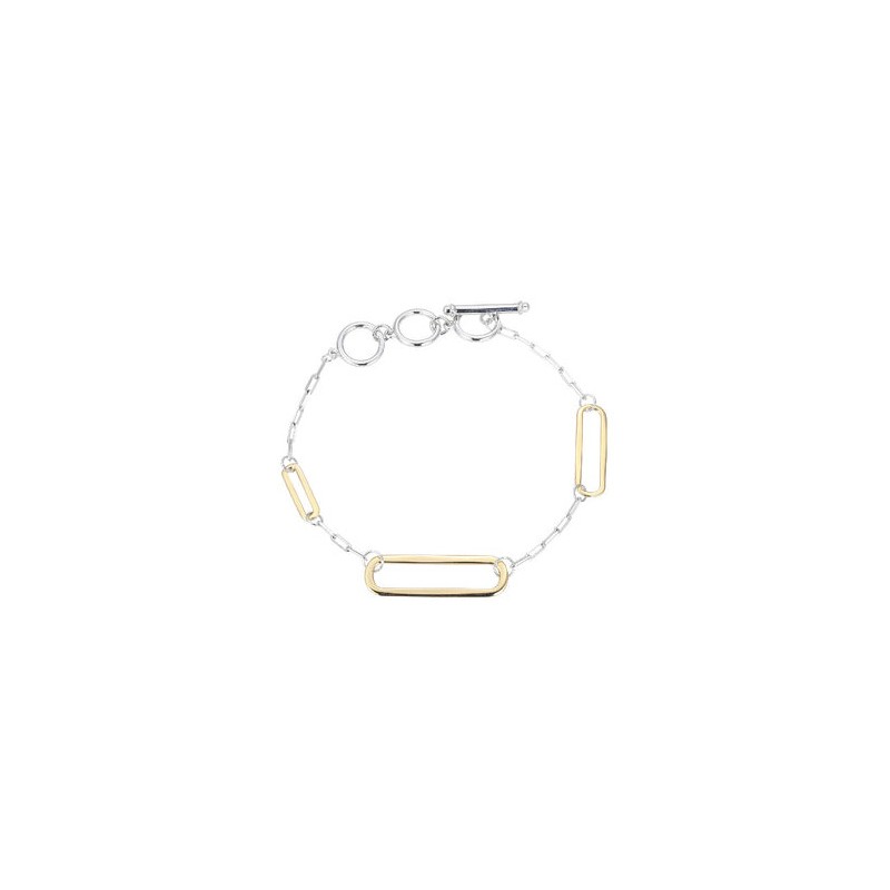 Bracelet Femme Charles Garnier en Argent 925/000 Motif rectangulaire doré