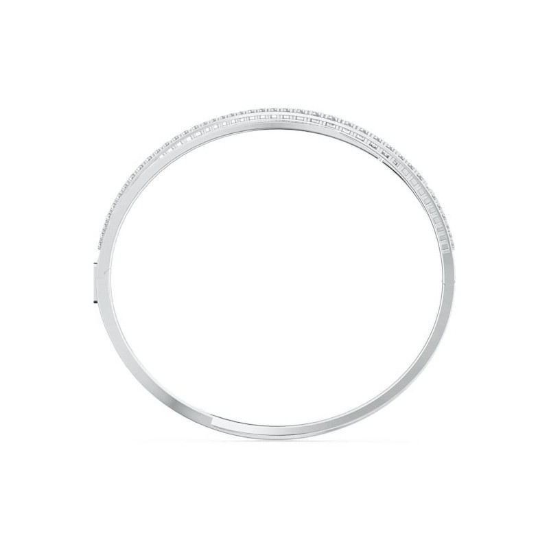 Bracelet Jonc Swarovski Métal argenté et Cristaux blancs