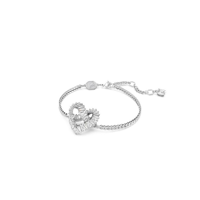 Bracelet Femme Swarovski en Métal argenté et Cristaux Motif Coeur