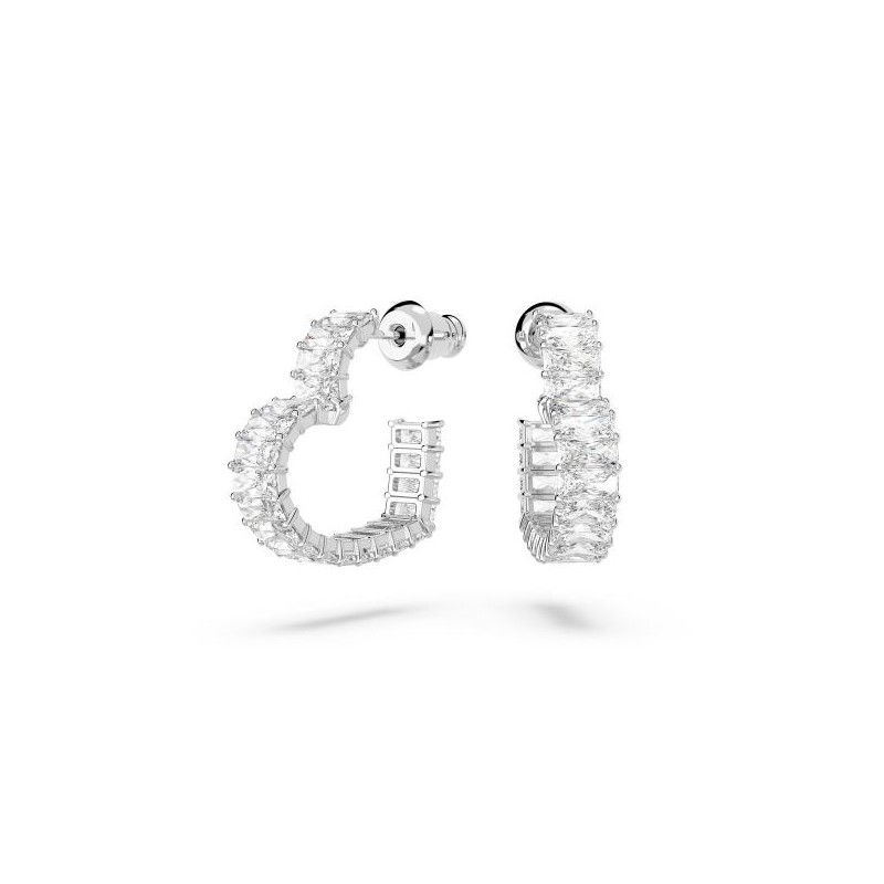 Boucles d'oreilles Pendantes Swarovski Femme Acier argenté et Cristaux
