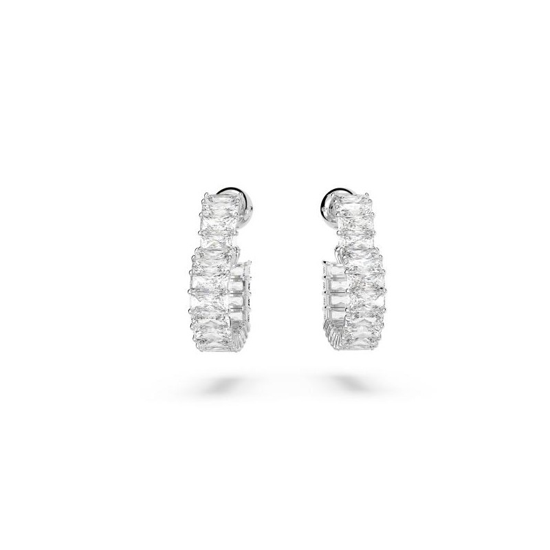 Boucles d'oreilles Pendantes Swarovski Femme Acier argenté et Cristaux