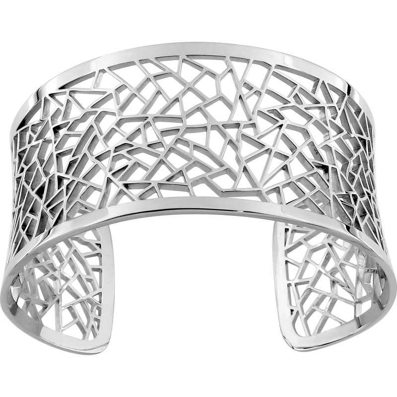 Bracelet Amporelle manchette 31mm en acier argenté