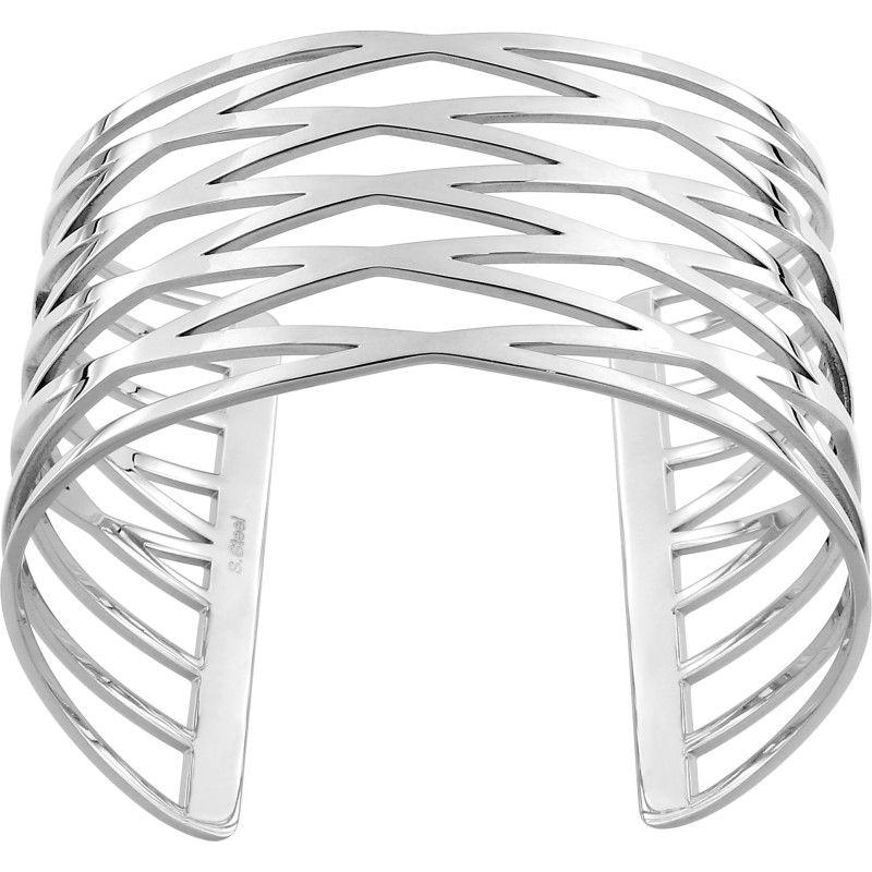 Bracelet Amporelle manchette 50mm en acier argenté