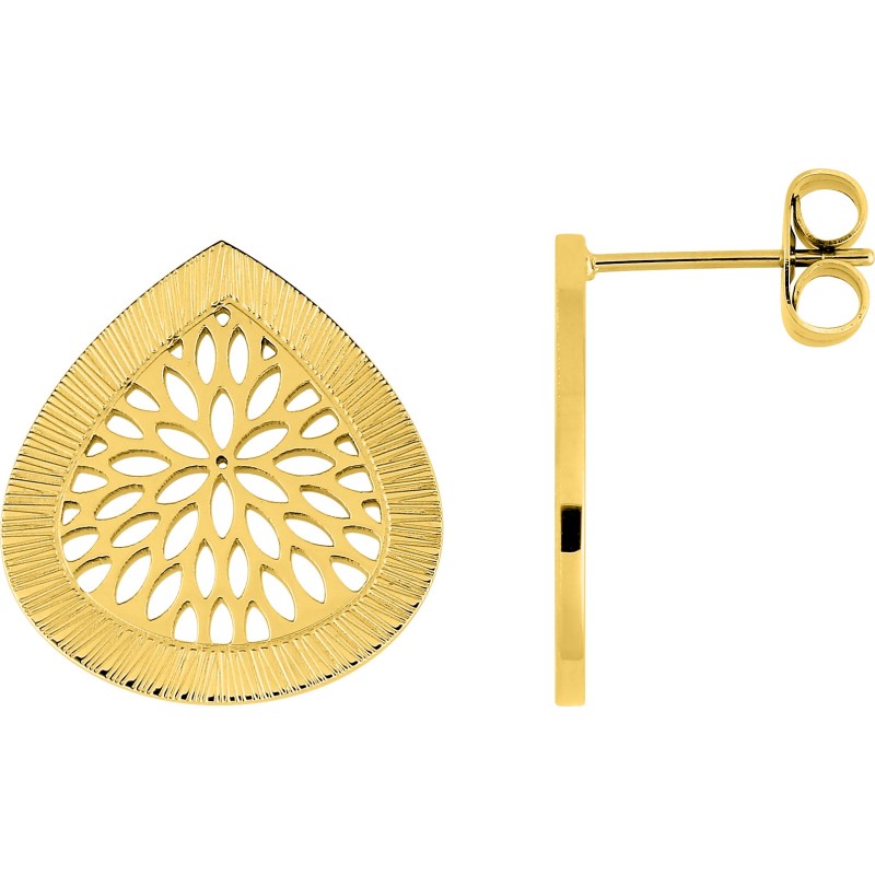 Boucles d'oreilles Clous Amporelle en acier doré