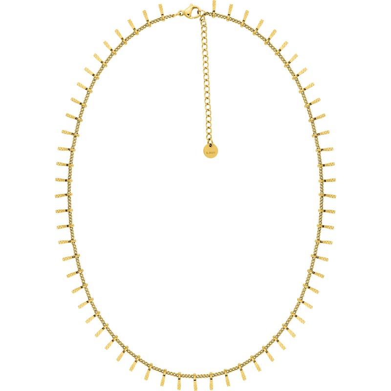 Collier Fantaisie Carador en acier doré avec pampilles