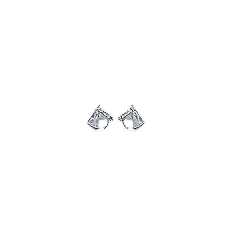 Boucles d'oreilles Clous Carador en argent 925/000 Tête de cheval
