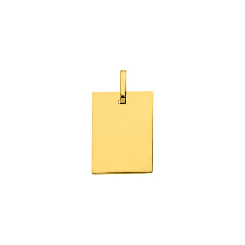Pendentif Carador plaque à graver en Or jaune  375/000