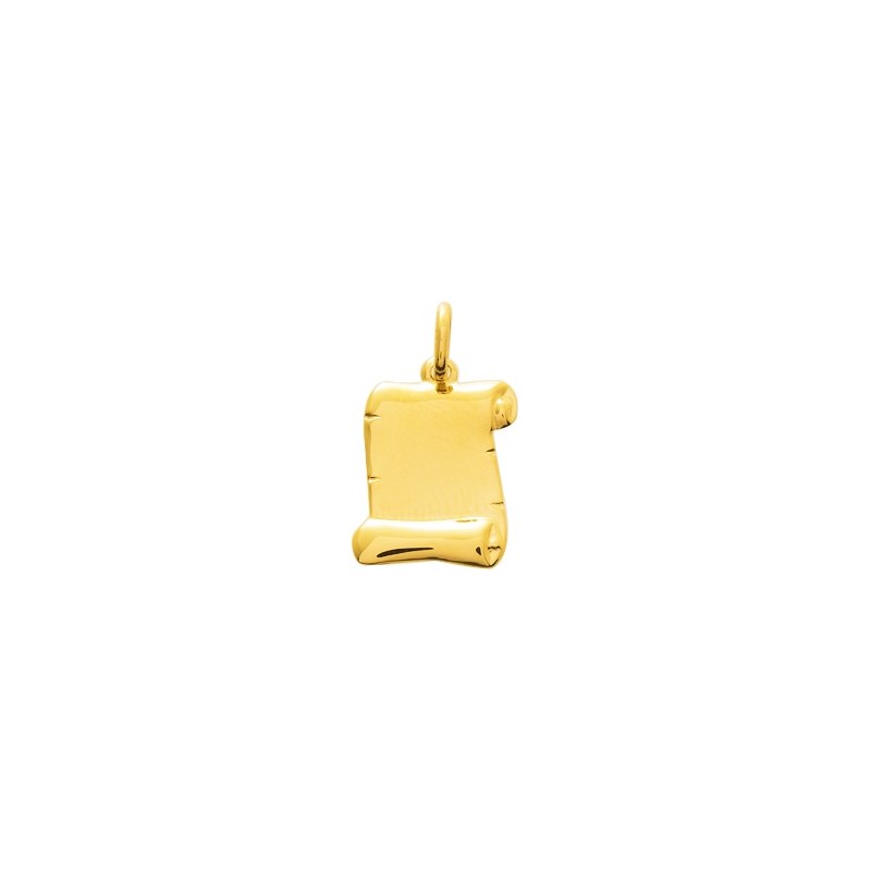 Pendentif Carador parchemin à graver en Or jaune  375/000