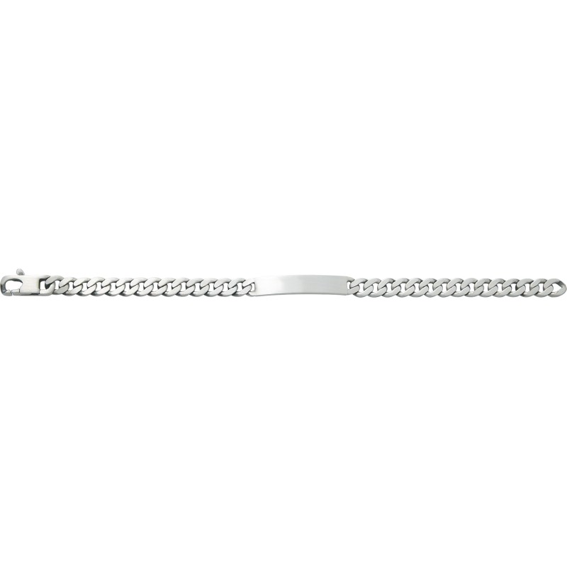 Bracelet gourmette à graver 6mm en argent 925/000 vieilli