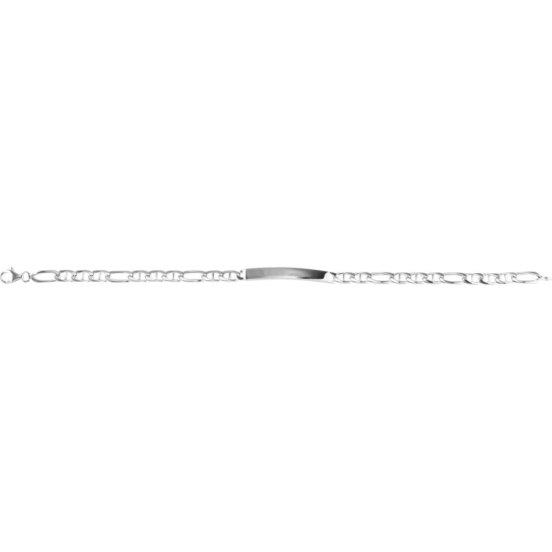 Bracelet gourmette à graver maille marine en argent 925/000