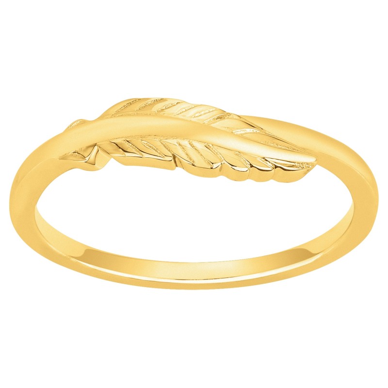 Bague Femme Carador  en plaqué or motif feuille