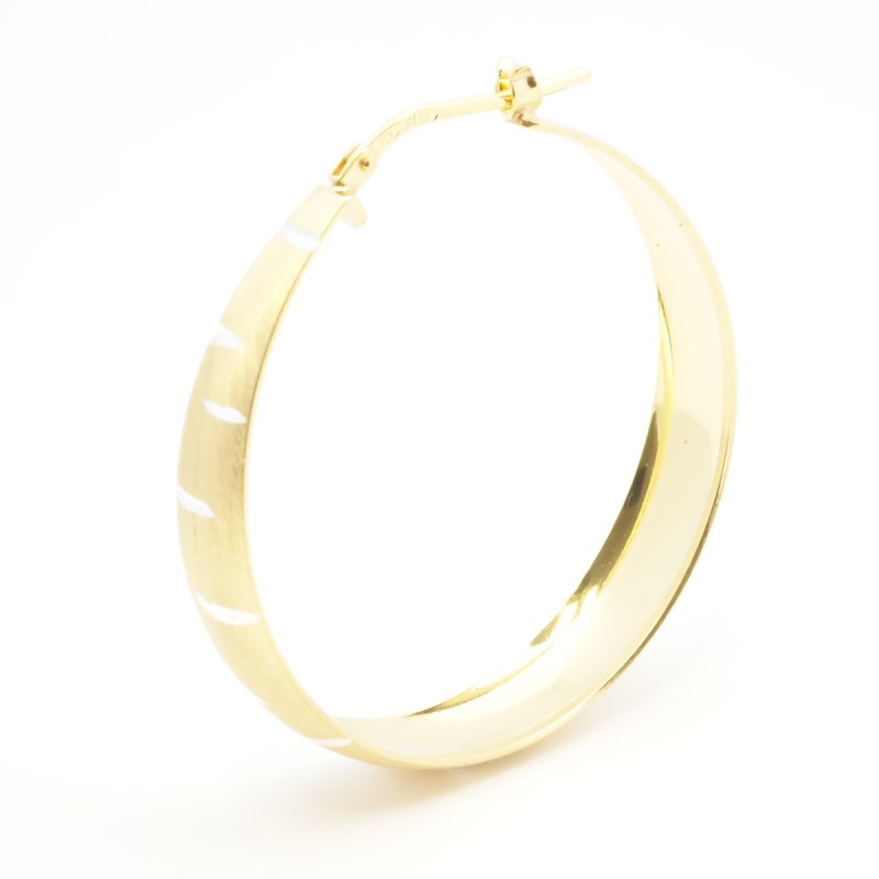 Boucles d'oreilles Créoles Femme Silver Pop en Argent 925/000 doré