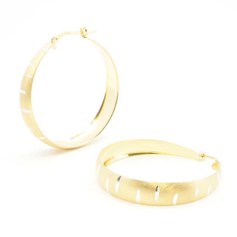 Boucles d'oreilles Créoles Femme Silver Pop en Argent 925/000 doré