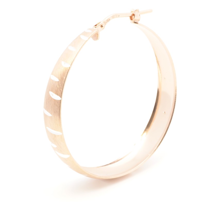 Boucles d'oreilles Créoles Femme Silver Pop en Argent 925/000 doré rose