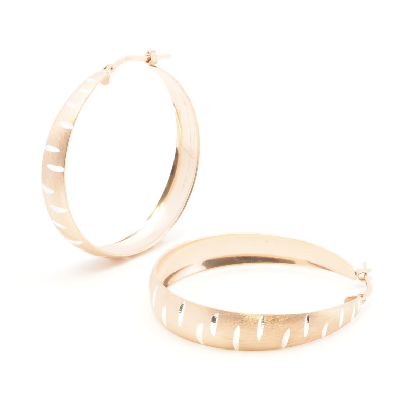 Boucles d'oreilles Créoles Femme Silver Pop en Argent 925/000 doré rose