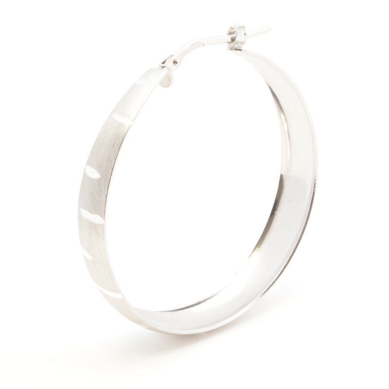 Boucles d'oreilles Créoles Femme Silver Pop en Argent 925/000