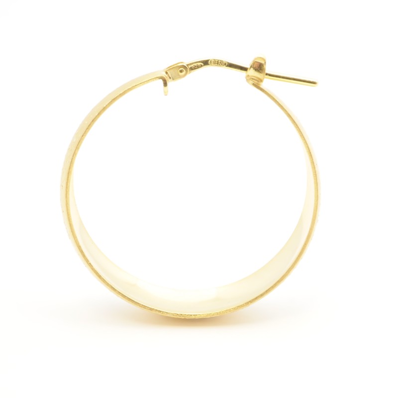 Boucles d'oreilles Créoles Femme Silver Pop en Argent 925/000 doré Effet brillant