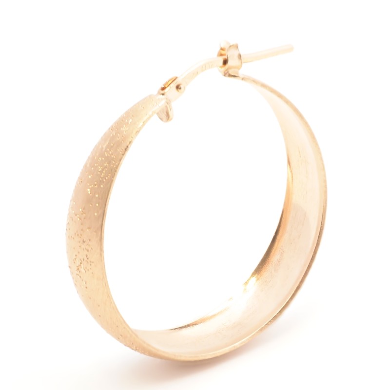 Boucles d'oreilles Créoles Femme Silver Pop en Argent 925/000 doré rose Effet brillant