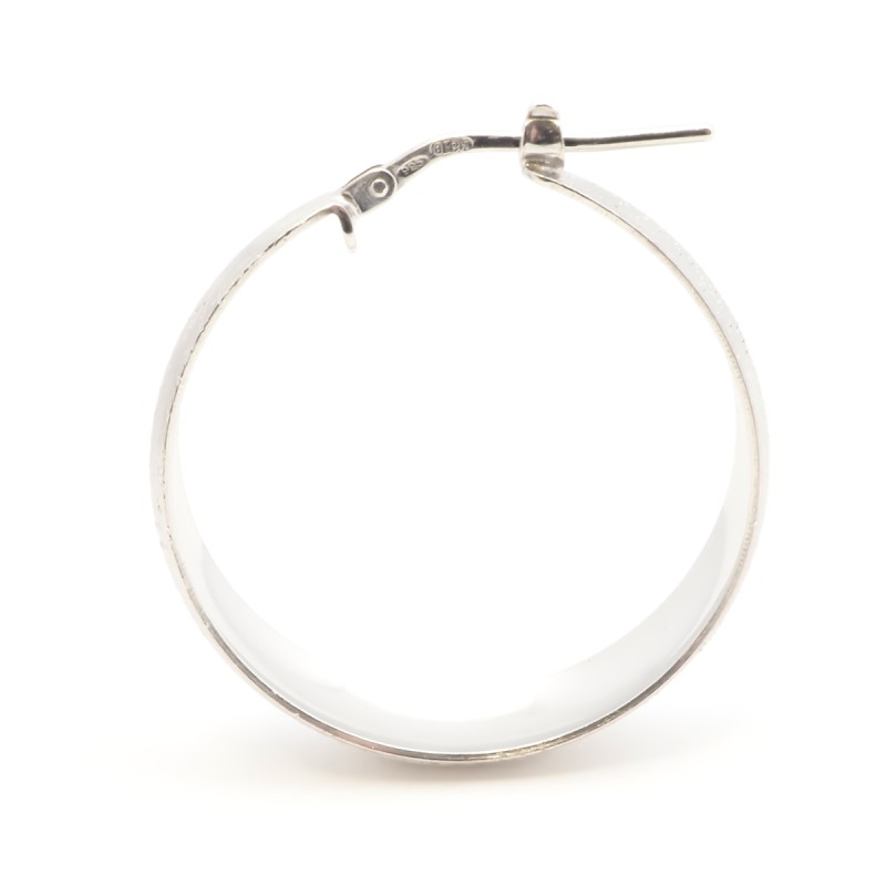 Boucles d'oreilles Créoles Femme Silver Pop en Argent 925/000 Effet brillant