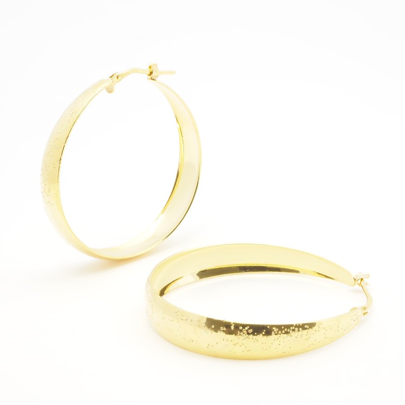 Boucles d'oreilles Créoles Femme silver pop en Argent 925/000 doré Effet brillant