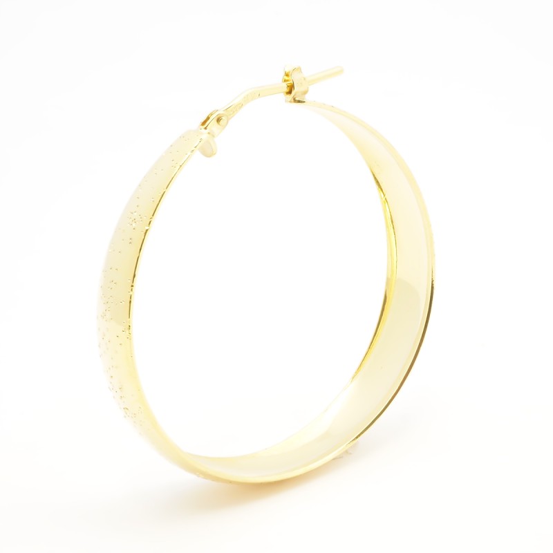 Boucles d'oreilles Créoles Femme silver pop en Argent 925/000 doré Effet brillant