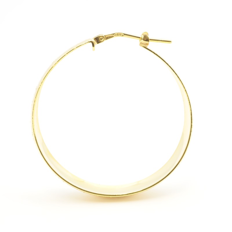 Boucles d'oreilles Créoles Femme silver pop en Argent 925/000 doré Effet brillant