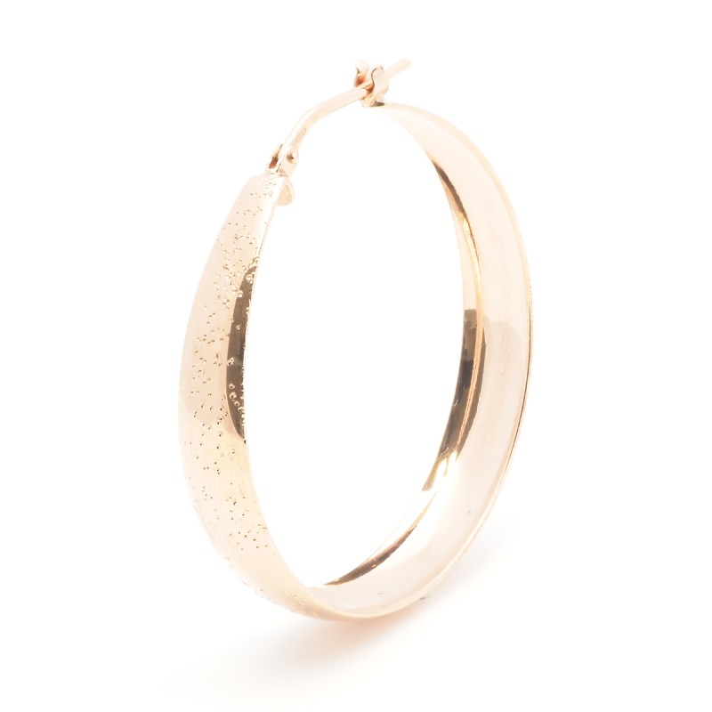 Boucles d'oreilles Créoles Femme Silver Pop en Argent 925/000 doré rose Effet brillant