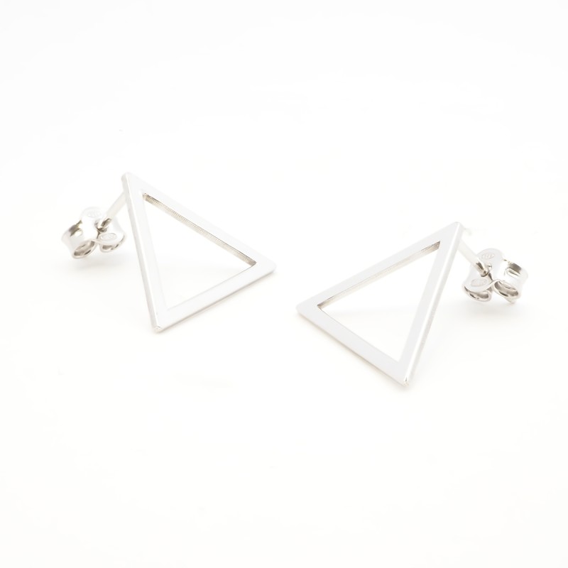 Boucles d'oreilles Clous Femme Silver Pop en Argent 925/000 Motif triangle