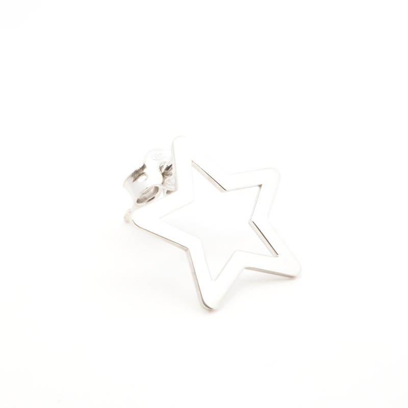 Boucles d'oreilles Clous Femme Silver Pop en Argent 925/000 Motif étoile