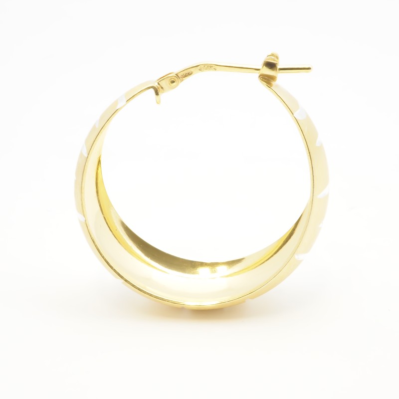 Boucles d'oreilles Créoles Femme Silver pop en Argent 925/000 doré