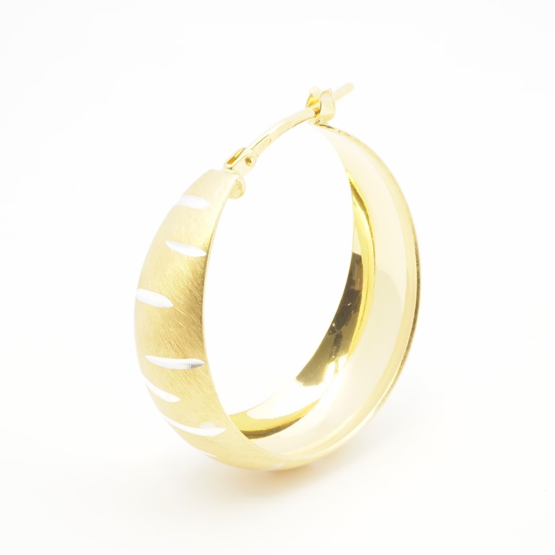 Boucles d'oreilles Créoles Femme Silver pop en Argent 925/000 doré