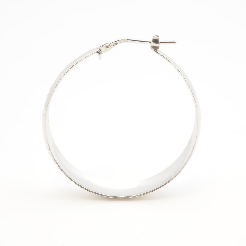 Boucles d'oreilles Créoles Femme Silver Pop en Argent 925/000 Effet brillant