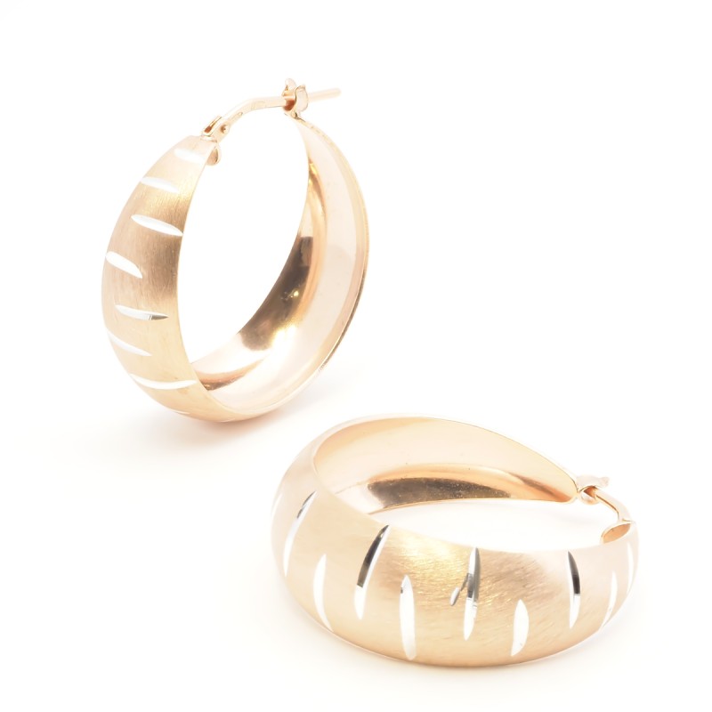 Boucles d'oreilles Créoles Femme Silver Pop en Argent 925/000 doré rose