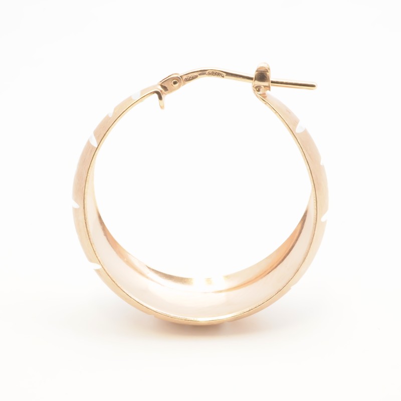 Boucles d'oreilles Créoles Femme Silver Pop en Argent 925/000 doré rose