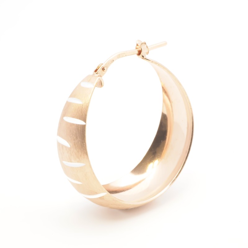 Boucles d'oreilles Créoles Femme Silver Pop en Argent 925/000 doré rose