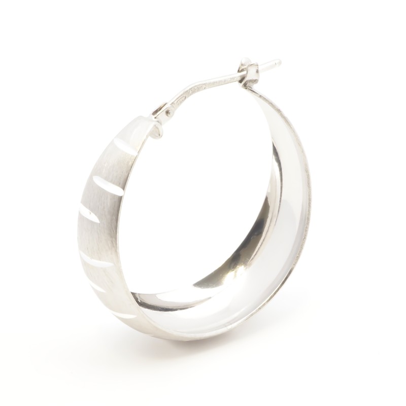 Boucles d'oreilles Créoles Femme Silver Pop en Argent 925/000