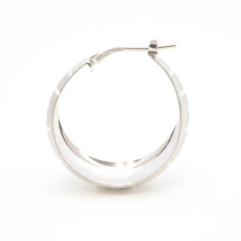 Boucles d'oreilles Créoles Femme Silver Pop en Argent 925/000